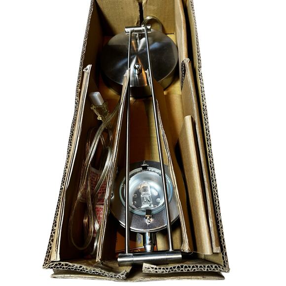 Adesso office Vintage Domus adjustable desk lamp NEW satin steel finish 18" - Picture 6 of 6